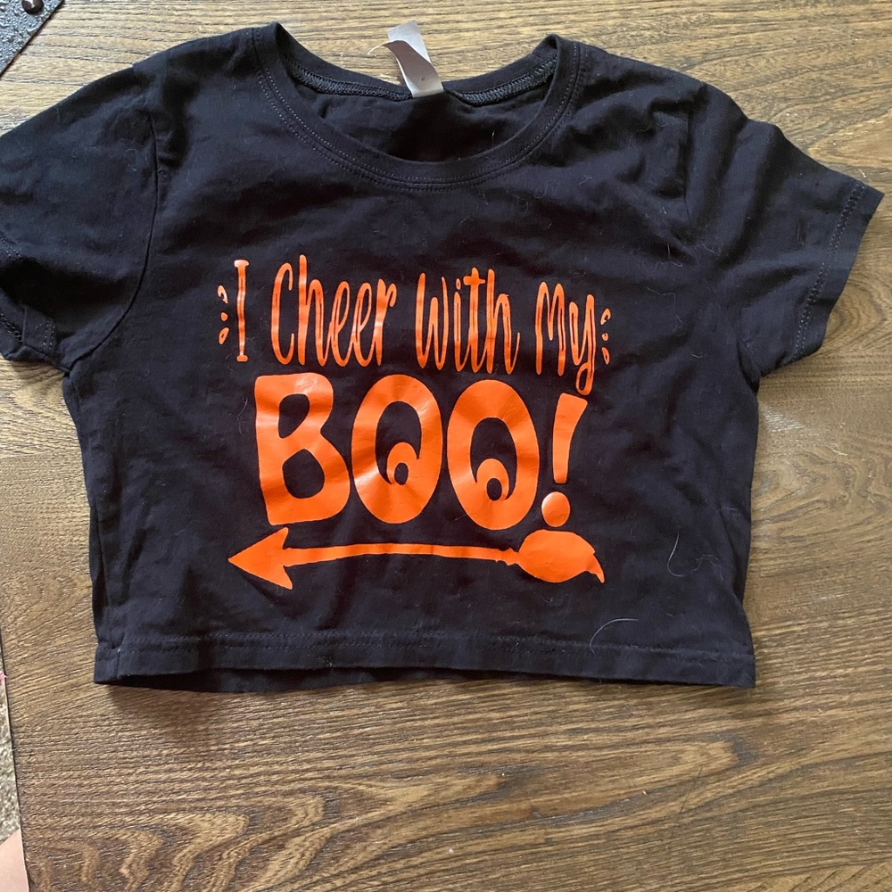 Halloween cheer crop top